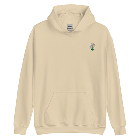 Daisy-Embroidered-Hoodies-Sand-Front-View