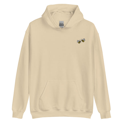 Bee-Mine-Embroidered-Hoodies-Sand-Front-View