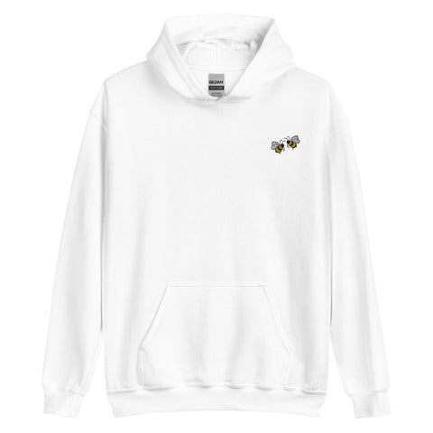 Bee-Mine-Embroidered-Hoodies-White-Front-View