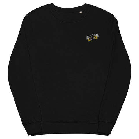 Bee-Mine-Embroidered-Sweatshirt-Black-Front-View
