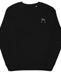 Wine-Embroidered-Sweatshirt-Black-Front-View