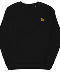 Rubber-Duck-Embroidered-Sweatshirt-Black-Front-View