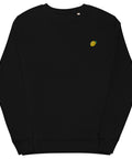 Lemon-Embroidered-Sweatshirt-Black-Front-View