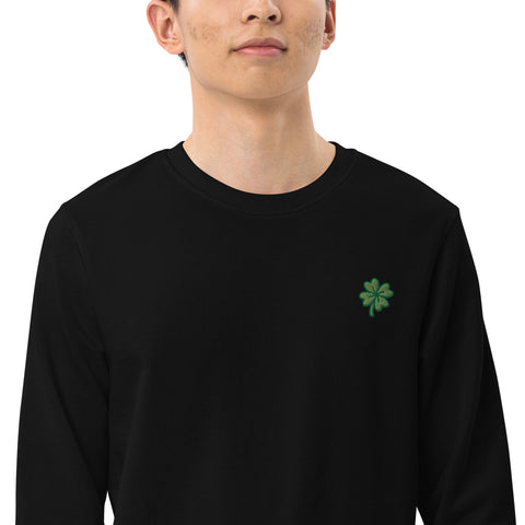 Four-Leaf Clover Embroidered Sweatshirt
