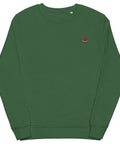 Watermelon-Embroidered-Sweatshirt-Bottle-Green-Front-View