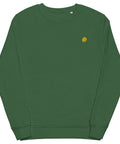 Lemon-Embroidered-Sweatshirt-Bottle-Green-Front-View