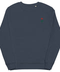 Rose-Embroidered-Sweatshirt-French-Navy-Front-View