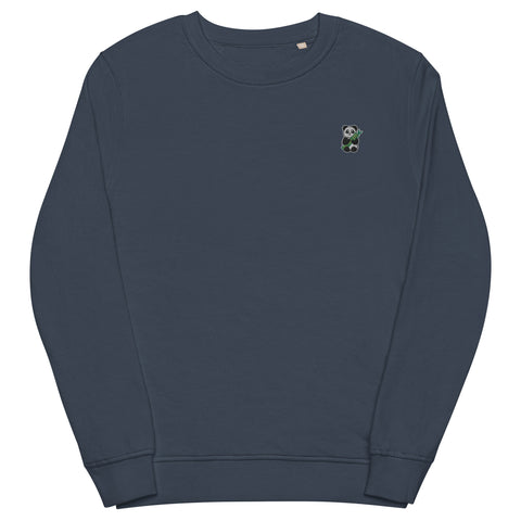 Panda-Embroidered-Sweatshirt-French-Navy-Front-View