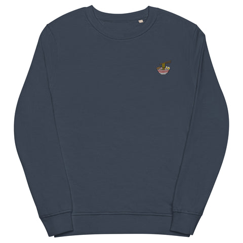 Ramen-Bowl-Embroidered-Sweatshirt-French-Navy-Front-View