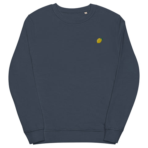 Lemon-Embroidered-Sweatshirt-French-Navy-Front-View