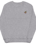 Ramen-Bowl-Embroidered-Sweatshirt-Grey-Melange-Front-View