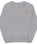 Lemon-Embroidered-Sweatshirt-Grey-Melange-Front-View