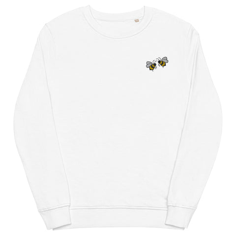 Bee-Mine-Embroidered-Sweatshirt-White-Front-View