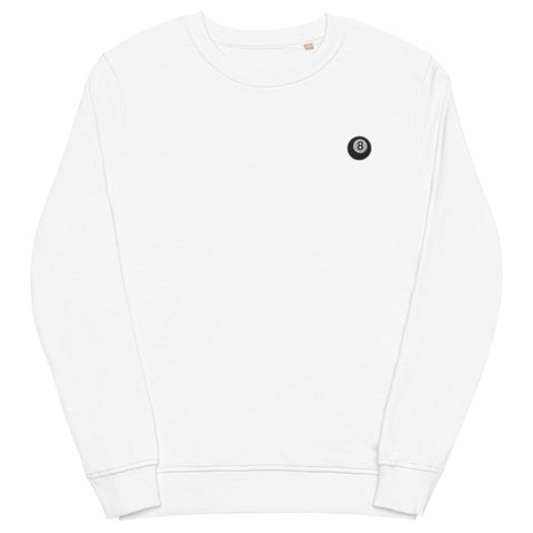 Magic-Eight-Ball-Embroidered-Sweatshirt-White-Front-View