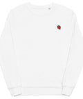 Strawberry-Embroidered-Sweatshirt-White-Front-View