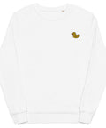 Rubber-Duck-Embroidered-Sweatshirt-White-Front-View