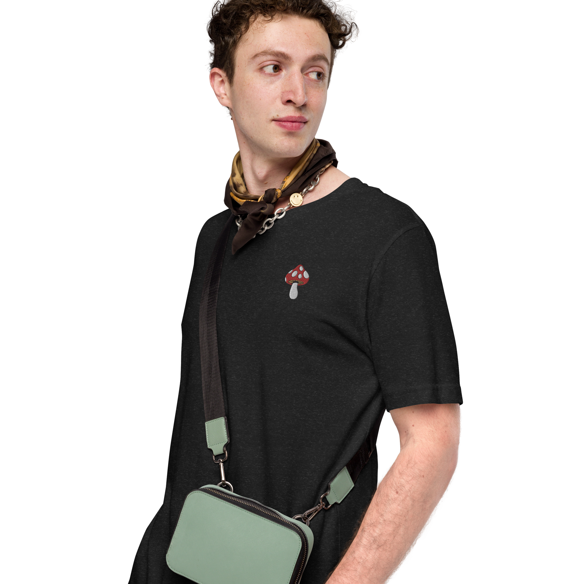 Embroidered Mushroom Unisex Tee