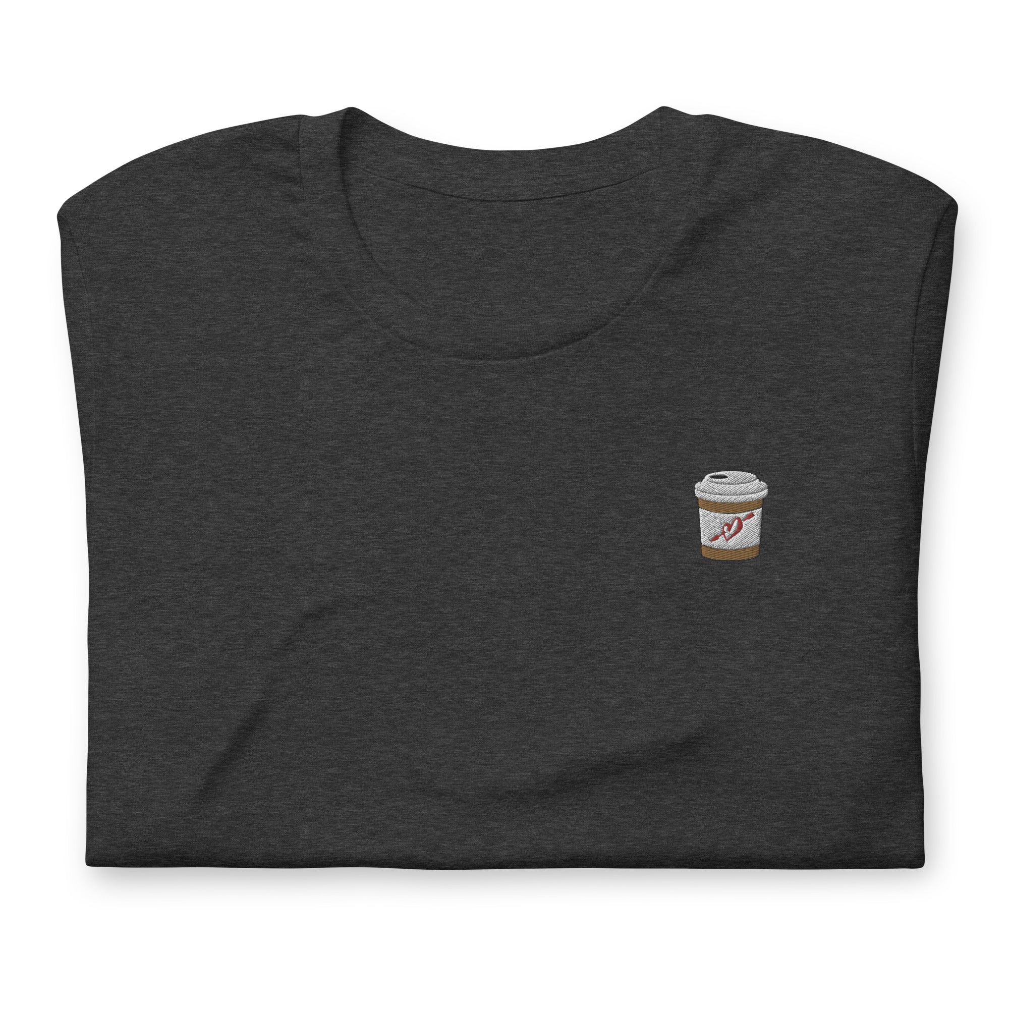 Embroidered Coffee Cup Unisex Tee