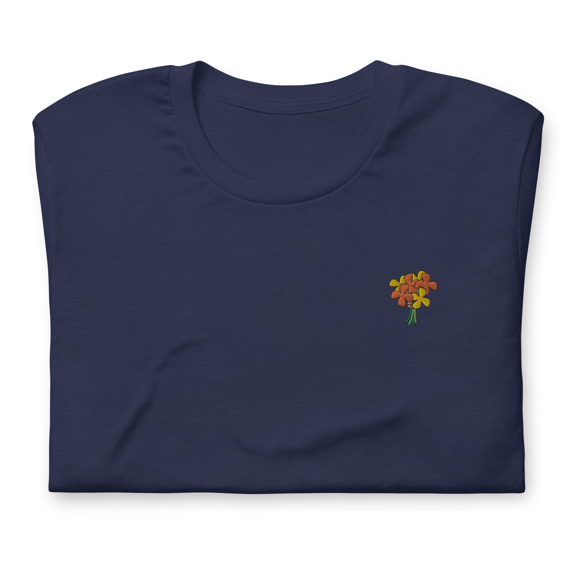 Embroidered Flowers Unisex Tee