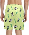 Panda-Men's-Swim-Trunks-Khaki-Model-Back-View