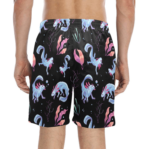 Axolotl-Mens-Swim-Trunks-Black-Model-Back-View