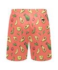 Happy-Avocado-Mens-Swim-Trunks-Orange-Back-View