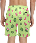 Watermelon-Mens-Swim-Trunks-Lime-Green-Model-Back-View
