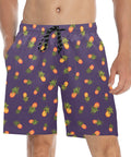 Pineapple-Mens-Swim-Trunks-Dark-Purple-Model-Front-View