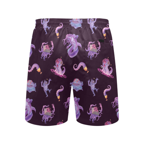 Eldritch-Horror-Men's-Swim-Trunks-Midnight-Purple-Back-View