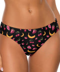 Fruit-Punch-Women's-Thong-Black-Model-Front-View