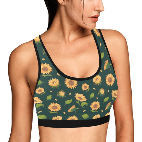Sunflower-Womens-Bralette-Dark-Green-Model-Side-View