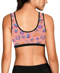 Sea-Life-Womens-Bralette-Coral-Model-Back-View