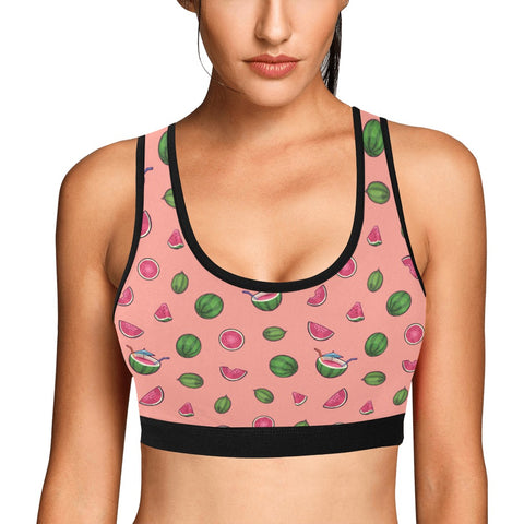Watermelon-Womens-Bralette-Peach-Model-Front-View