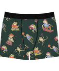 Frogs-Doing-Things-Men's-Boxer-Briefs-Dark-Green-Product-Front-View
