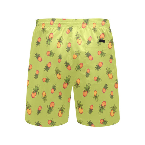 Pineapple-Mens-Swim-Trunks-Lime-Green-Back-View