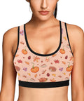 Thanks-Giving-Womens-Bralette-Peach-Model-Front-View