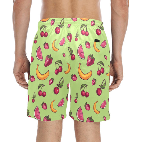 Fruit-Punch-Mens-Swim-Trunks-Lime-Green-Model-Back-View