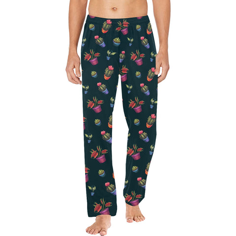 House-Plant-Mens-Pajama-Midnight-Blue-Model-Front-View