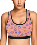 Sea-Life-Womens-Bralette-Coral-Model-Front-View