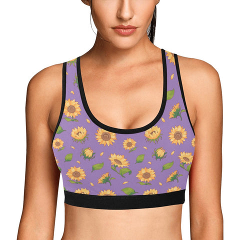 Sunflower-Womens-Bralette-Lavender-Model-Front-View