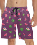 Watermelon-Mens-Swim-Trunks-Plum-Model-Front-View