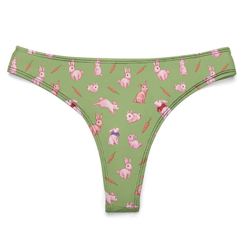 Bunny-Womens-Thong-Light-Green-Product-Front-View