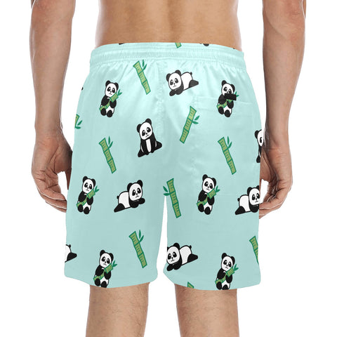 Panda-Men's-Swim-Trunks-PowderBlue-Model-Back-View