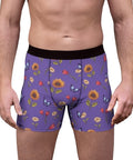 Summer-Garden-Men's-Boxer-Briefs-Purple-Model-Frontal-View