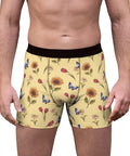 Summer-Garden-Men's-Boxer-Briefs-Pastel-Yellow-Model-Frontal-View