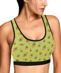 Pineapple-Womens-Bralette-Lime-Green-Model-Side-View
