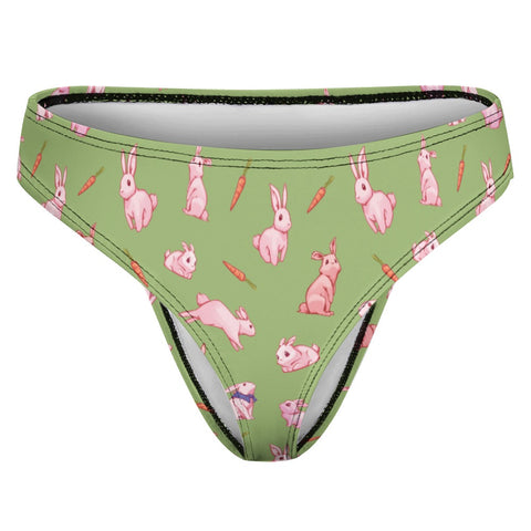 Bunny-Womens-Thong-Light-Green-Product-Front-View