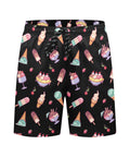 Banana-Split-Men's-Swim-Trunks-Black-Front-View