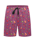 Spicy-Mens-Swim-Trunks-Magenta-Front-View