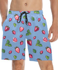 Strawberry-Mens-Swim-Trunks-Cornflower-Blue-Model-Front-View
